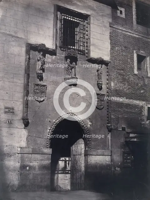 [Madrid. Facade of the Hospital of "La Latina"], ca. 1857. Creator: Charles Clifford.