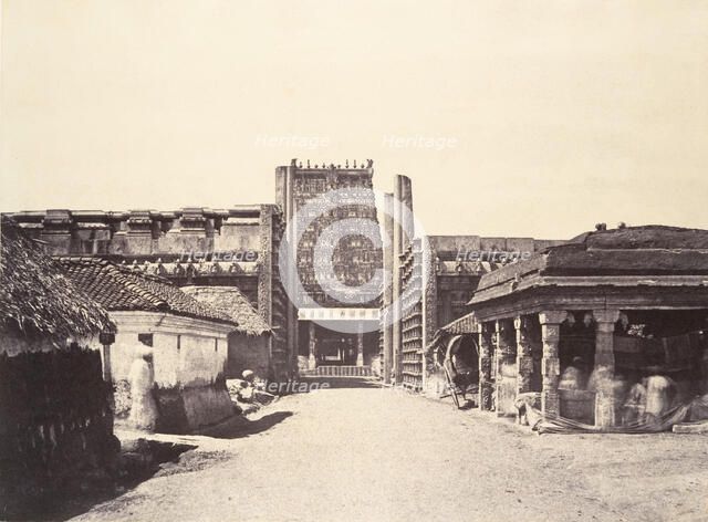 Madura: The Roya Gopuram from the East, January-March 1858. Creator: Captain Linnaeus Tripe.