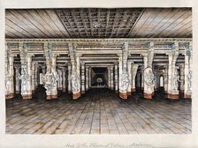 Madurai: the hall of a thousand pillars in the Meenakshi temple complex...(between 1800 and 1899?). Creator: Unknown
