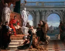 Maecenas presenting the Arts to Augustus 1743. Artist: Giovanni Battista Tiepolo