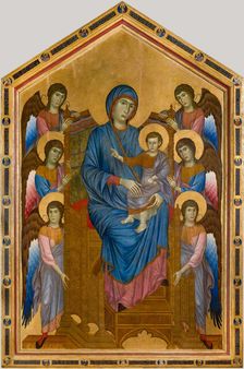 Maestà (Madonna and Child in Majesty Surrounded by Angels), Between 1275 and 1300. Creator: Cimabue, Giovanni (ca 1240-1302)