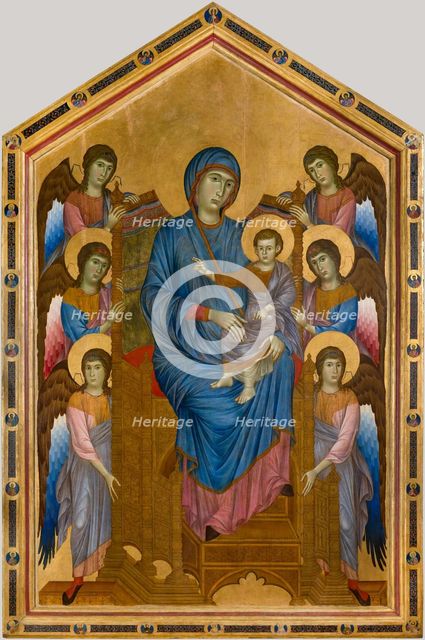 Maestà (Madonna and Child in Majesty Surrounded by Angels), Between 1275 and 1300. Creator: Cimabue, Giovanni (ca 1240-1302).