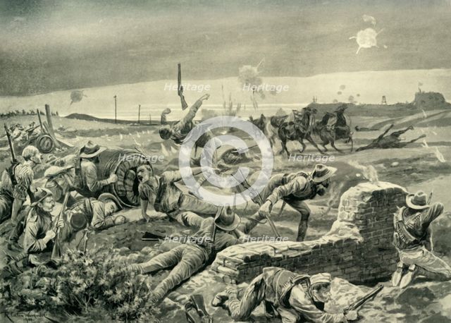 'Mafeking: Eloff's Desperate Attack on the Eve of the Relief', (1901).  Creator: Unknown.