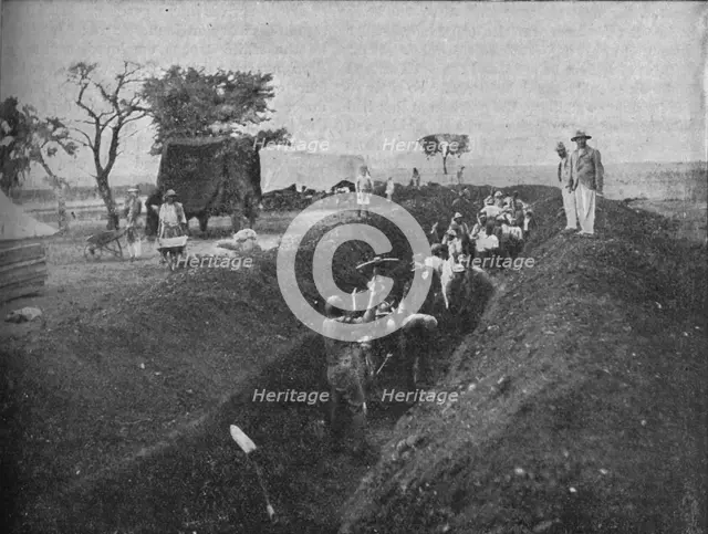 'Mafeking: Natives Digging a Trench', 1902. Artist: WH Weekes.