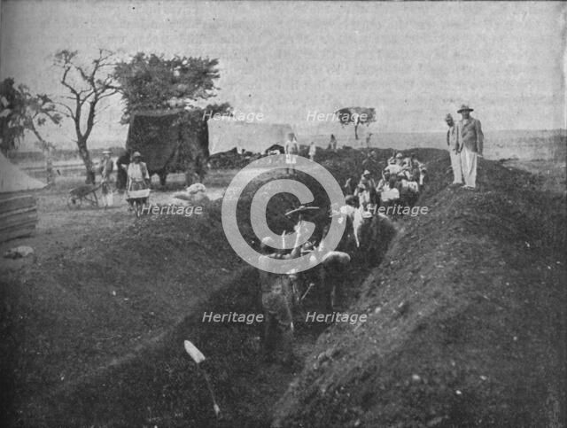 'Mafeking: Natives Digging a Trench', 1902. Artist: WH Weekes.
