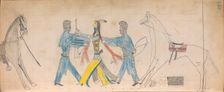 Maffet Ledger: Black Cavalry Officers and Indian, ca. 1874-81. Creator: Unknown
