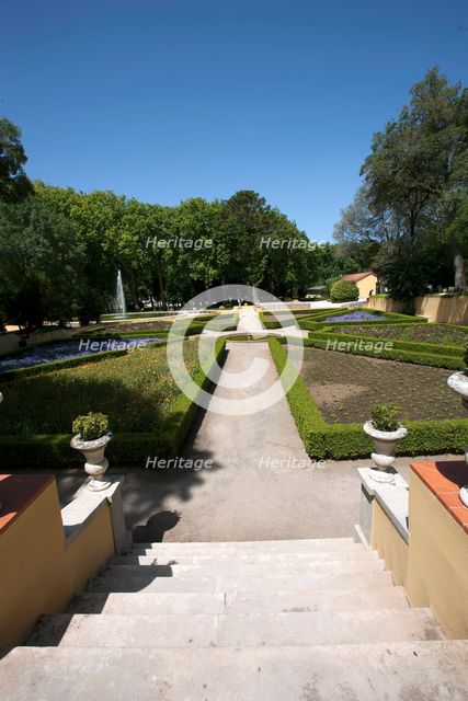 Mafra National Palace (Palacio de Mafra) gardens, Mafra, Portugal, 2009.  Creator: Samuel Magal.