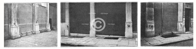 'Magasins de venizelistes a Athenes, dans la rue Hermes, marques par les reservistes..., 1916. Creator: Unknown.