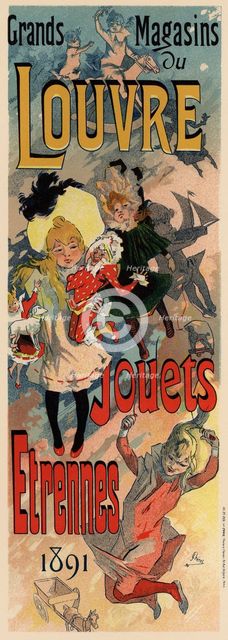 Magasins du Louvre (Poster), 1890. Artist: Chéret, Jules (1836-1932)