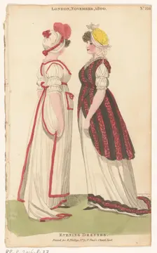Magazine of Female Fashions of London and Paris, London, November, 1800, No. 33.1: Evening..., 1800. Creator: Unknown