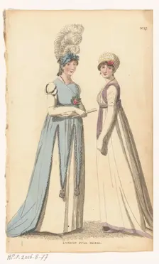 Magazine of Female Fashions of London and Paris. No. 17: London full dress, 1798-1806. Creator: Unknown