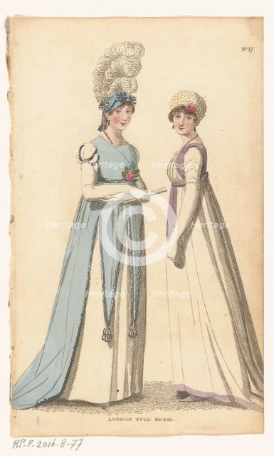 Magazine of Female Fashions of London and Paris. No. 17: London full dress, 1798-1806. Creator: Unknown.