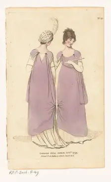 Magazine of Female Fashions of London and Paris, No. 20. London Full Dress. Oct. 1799, 1799. Creator: Unknown