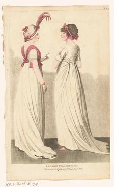 Magazine of Female Fashions of London and Paris. No. 22. London Full Dresses., 1798-1806. Creator: Unknown
