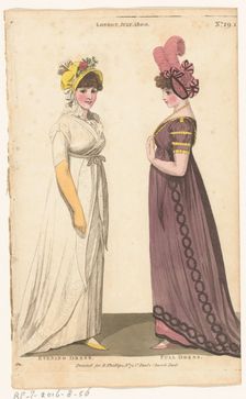 Magazine of Female Fashions of London and Paris, No. 29.1: London, July. 1800: Evening Dre..., 1800. Creator: Unknown