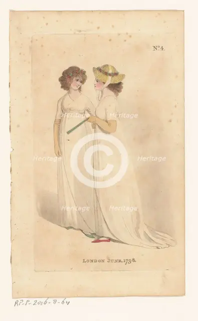 Magazine of Female Fashions of London and Paris, No. 4: London June 1798, 1798. Creator: Unknown.