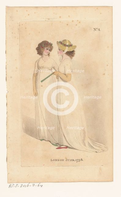 Magazine of Female Fashions of London and Paris, No. 4: London June 1798, 1798. Creator: Unknown.