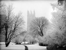 Magdalen College Bell Tower, Oxford, Oxfordshire, c1860-c1922. Artist: Henry Taunt