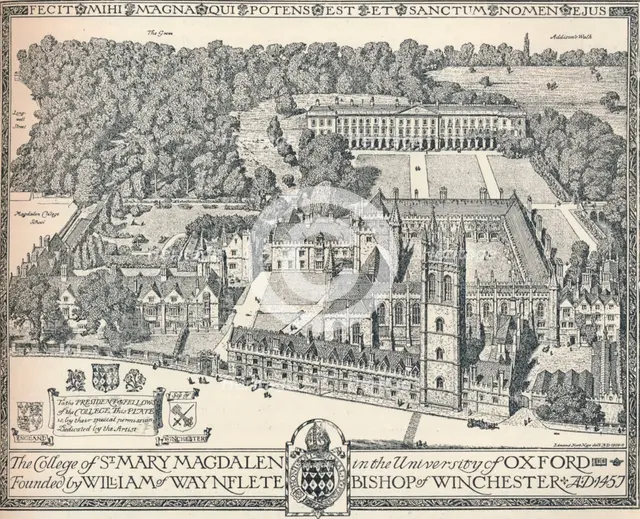 'Magdalen College, Oxford', 1905. Artist: Edmund Hort New.