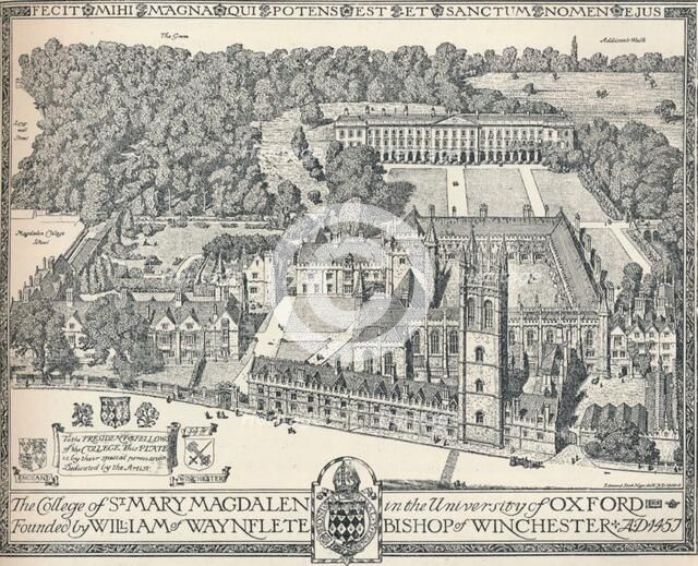 'Magdalen College, Oxford', 1905. Artist: Edmund Hort New.