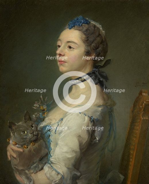 Magdaleine Pinceloup de la Grange, née de Parseval, 1747. Creator: Jean-Baptiste Perronneau.