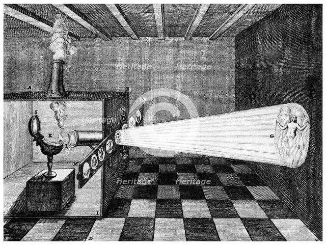 Magic lantern, 1671 (1956). Artist: Unknown