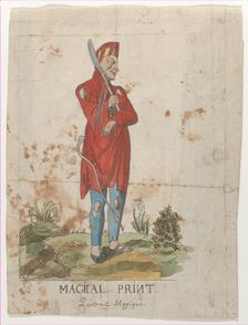 Magical Print: the devil with a hidden silhouette of Napoleon, 19th century., 19th century. Creator: Anon
