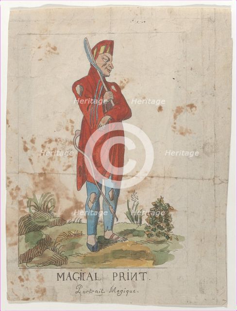 Magical Print: the devil with a hidden silhouette of Napoleon, 19th century., 19th century. Creator: Anon.