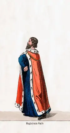Magistrate, costume design for Shakespeare's play, Henry VIII, 19th century