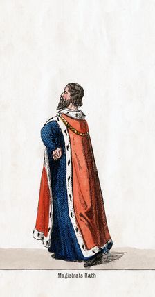 Magistrate, costume design for Shakespeare's play, Henry VIII, 19th century