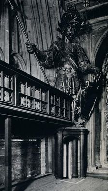 Magog (Corineus), one of the two City giants burnt in the London Guildhall fire, 1940