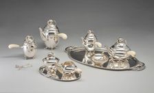 Magnolia Blossom tea and coffee service, designed 1905, produced post 1945. Creator: Georg Jensen