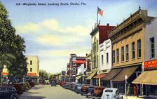Magnolia Street looking south, Ocala, Florida, USA, 1940