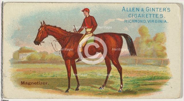 Magnetizer, from The World's Racers series (N32) for Allen & Ginter Cigarettes, 1888. Creator: Allen & Ginter.