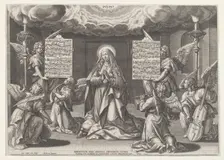 Magnificat: The Virgin Surrounded by Music-Making Angels, 1585. Creator: Johann Sadeler I