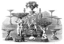 Magnificent service of silver plate and dessert service recently presented to Sir Samuel..., 1860. Creator: Smyth
