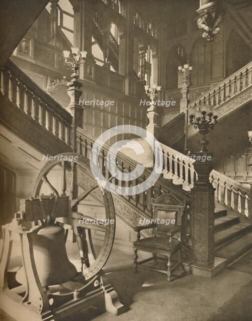 'Magnificent Staircase of Grocers' Hall and the Great Flemish Bell Named Martin', c1935. Creator: Taylor.