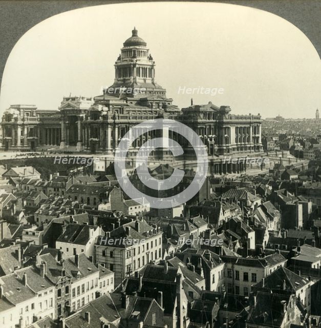 'Magnificent Palace of Justice, S.E. from Notre Dame de la Chapelle, Brussels, Belgium', c1930s. Creator: Unknown.