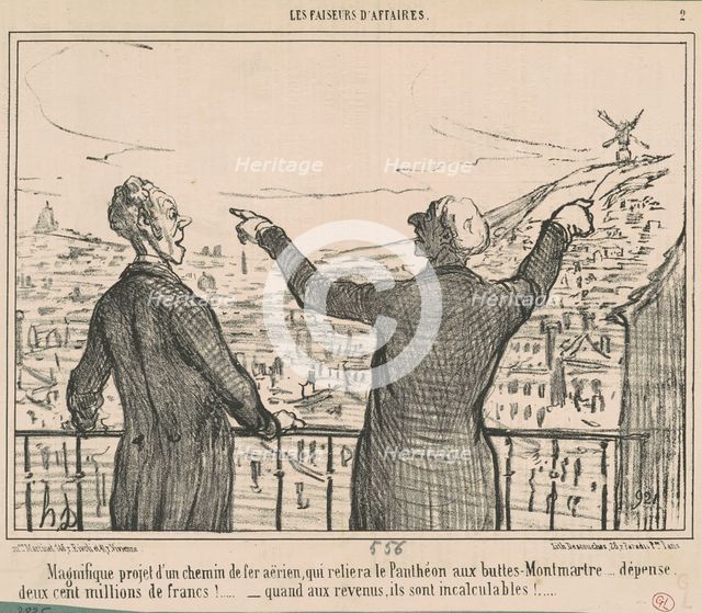 Magnifique projet ..., 19th century. Creator: Honore Daumier.
