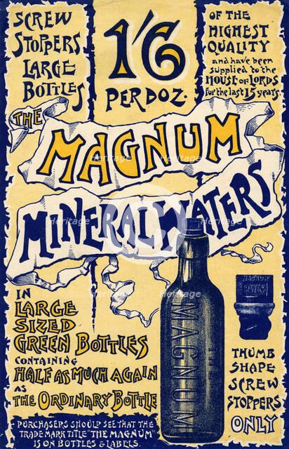 Magnum Mineral Waters, 1900. Artist: Unknown