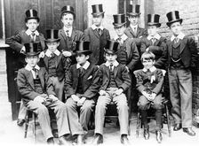 Magnus Grammar School boarders in their best uniforms, Newark on Trent, Nottinghamshire, c1895