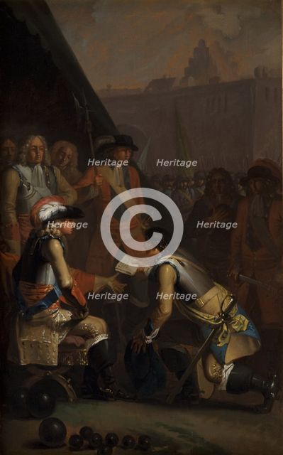 Magnus Stenbock Surrenders the Fortress of Tønning to Frederick IV in 1714, 1785. Creator: Abildgaard, Nicolai Abraham (1743-1809).