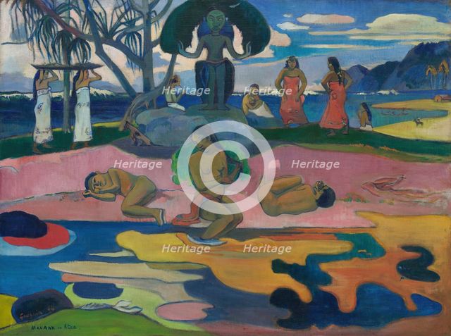 Mahana no atua (Day of the God), 1894. Creator: Paul Gauguin.