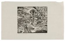 Mahana atua (Day of the God), 1894/95, printed and published 1921. Creator: Paul Gauguin