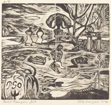 Mahana Atua (The Food of the Gods), 1894/1895. Creator: Paul Gauguin