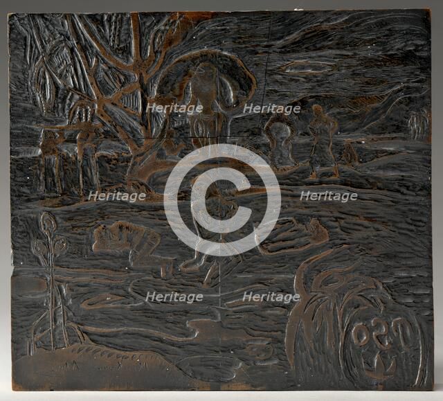 Mahana Atua (The Food of the Gods) [recto], 1894/1895. Creator: Paul Gauguin.