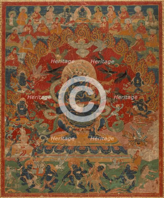Mahakala and Companions, c1700. Creator: Anon.