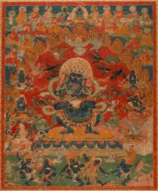 Mahakala and Companions, c1700. Creator: Anon