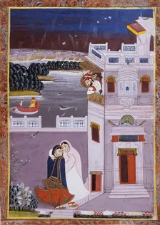 Maharaja Ajit Singh (reigned 1676-1725) and Dancer, 1814. Creator: Unknown
