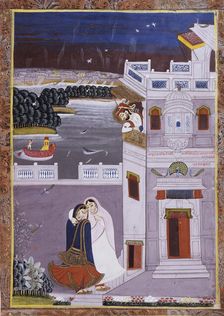 Maharaja Ajit Singh (reigned 1676-1725) and Dancer, 1814. Creator: Unknown